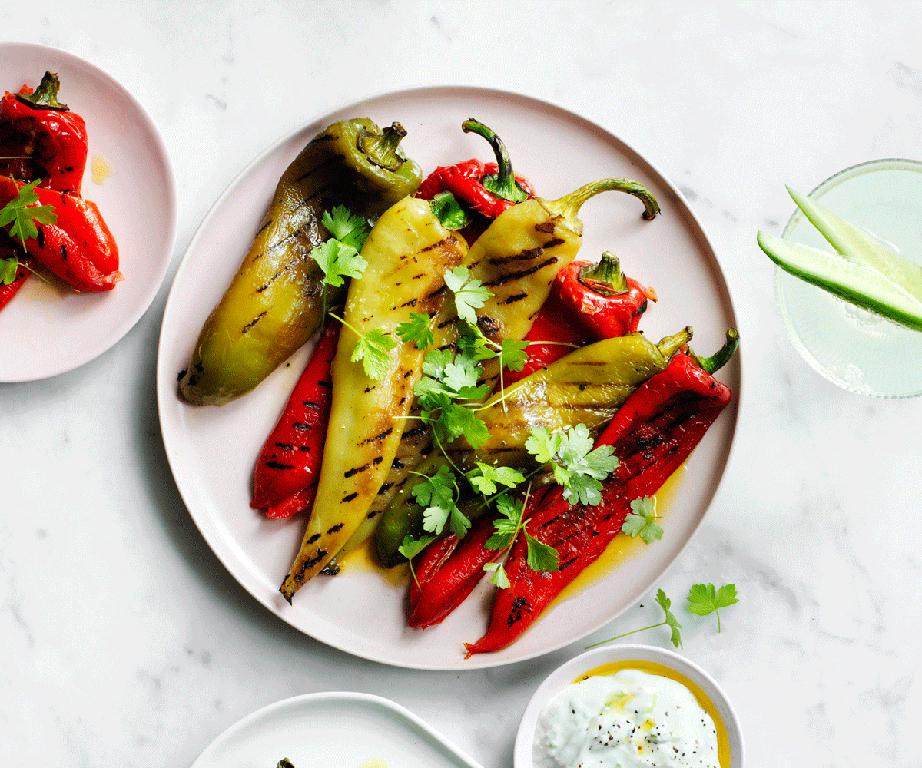 **[Hellenika's char-grilled peppers](https://www.gourmettraveller.com.au/recipes/chefs-recipes/hellenikas-char-grilled-peppers-19913|target="_blank"|rel="nofollow")**
