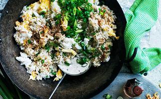 Best fried rice recipes - Fried rice with crab, egg and cucumber