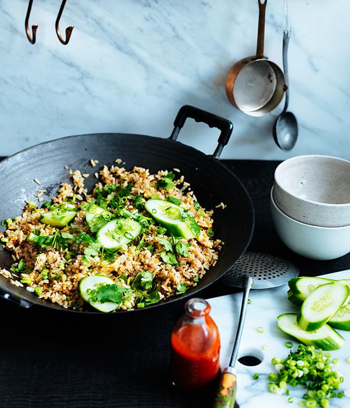 **[Khao pad naem (Thai fried rice with pork sausage)](https://www.gourmettraveller.com.au/recipes/browse-all/khao-pad-naem-12280|target="_blank")**