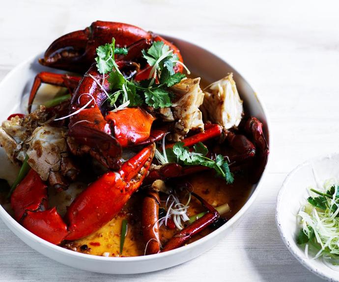 **[Dan Hong's mud crab with XO sauce](https://www.gourmettraveller.com.au/recipes/chefs-recipes/mud-crab-with-xo-sauce-16619|target="_blank")**