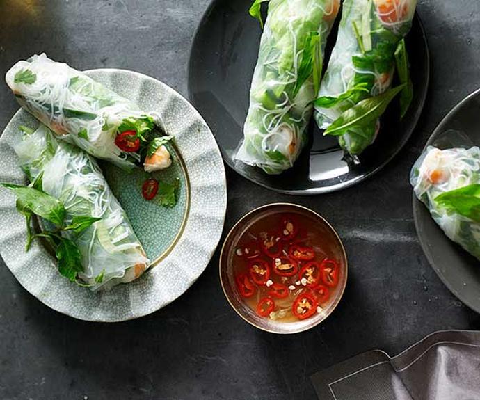 **[Vietnamese rice paper rolls](https://www.gourmettraveller.com.au/recipes/fast-recipes/vietnamese-rice-paper-rolls-13418|target="_blank")**