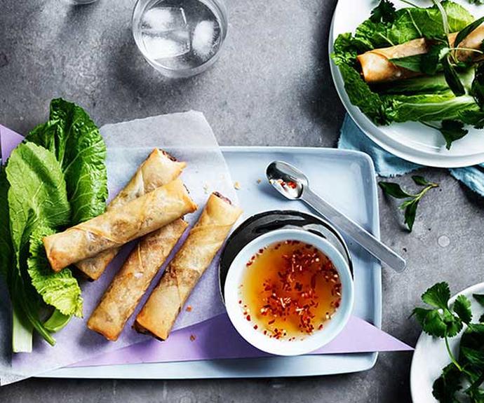 **[Restaurant Anchovy's Vietnamese spring rolls with mustard leaves and herbs](https://www.gourmettraveller.com.au/recipes/chefs-recipes/vietnamese-spring-rolls-with-mustard-leaves-and-herbs-9241|target="_blank")**