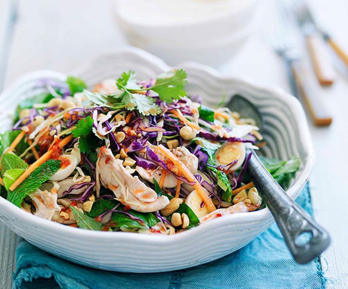 Aunty Three's Saigon chicken and cabbage salad with quail eggs