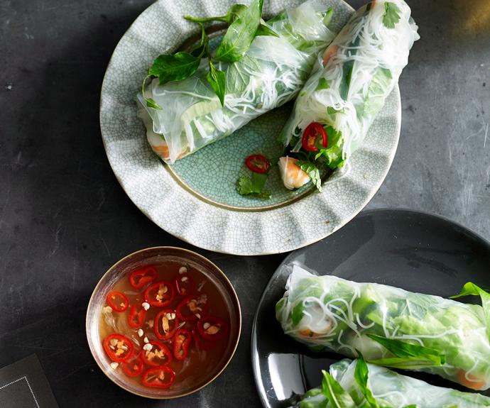 **[Vietnamese rice paper rolls](http://www.gourmettraveller.com.au/recipes/fast-recipes/vietnamese-rice-paper-rolls-13418|target="_blank")**