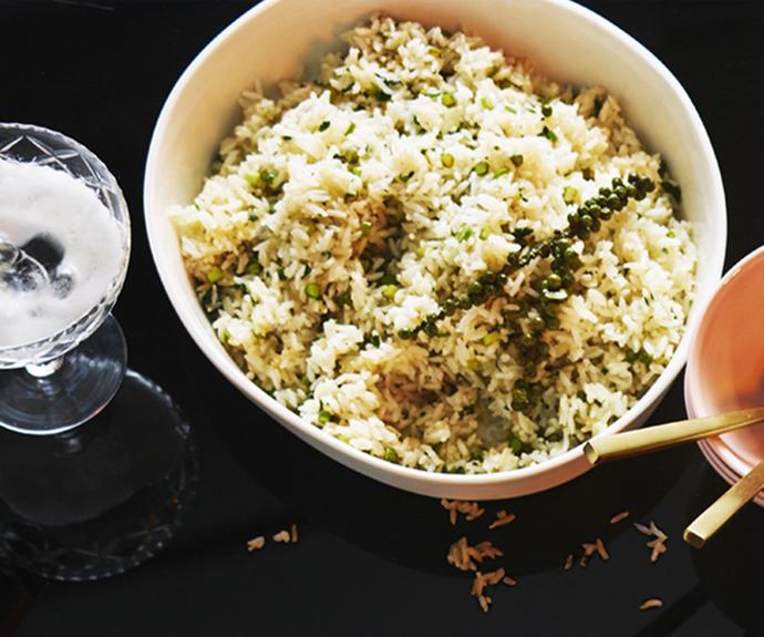 **[Fried rice with green peppercorns and garlic shoots](https://www.gourmettraveller.com.au/recipes/browse-all/fried-rice-with-green-peppercorns-and-garlic-shoots-15821|target="_blank")**