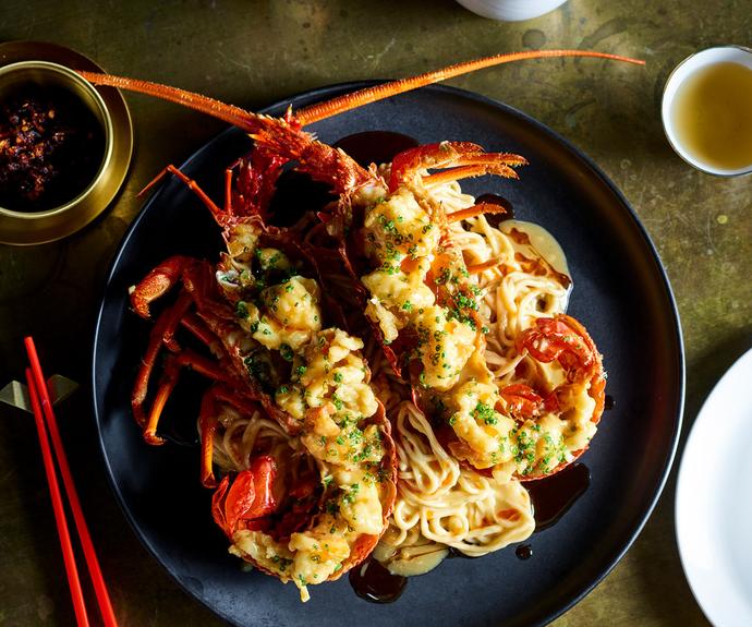**[Victor Liong's Southern rock lobster with Cantonese garlic butter and longevity noodles](https://www.gourmettraveller.com.au/recipes/browse-all/lobster-with-longevity-noodles-20667|target="_blank"|rel="nofollow")**