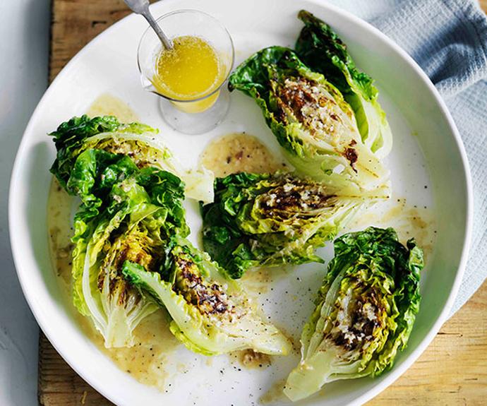 [**Grilled cos with lemon-anchovy butter dressing**](https://www.gourmettraveller.com.au/recipes/browse-all/grilled-cos-with-lemon-anchovy-butter-dressing-11611|target="_blank")

