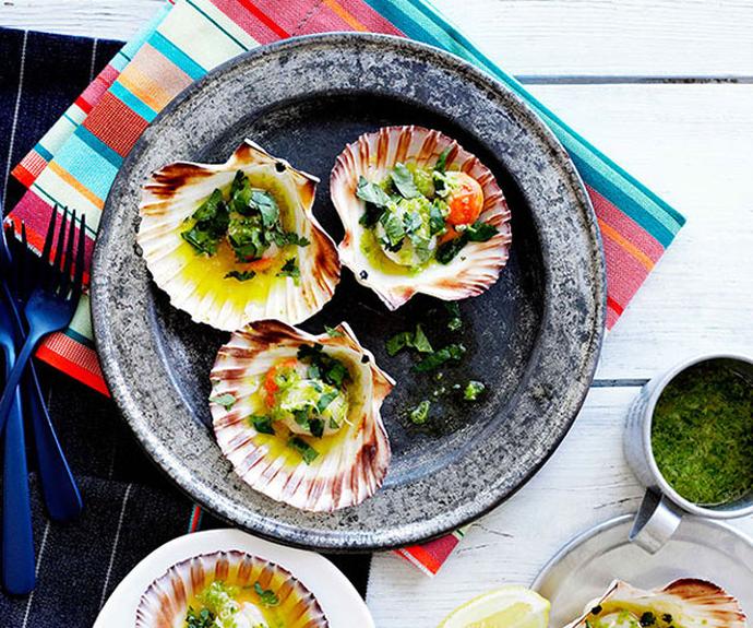 **[Grilled scallops in the shell](https://www.gourmettraveller.com.au/recipes/browse-all/grilled-scallops-in-the-shell-10365|target="_blank")**