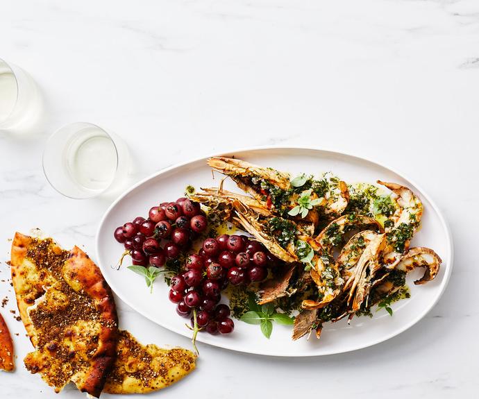 **[Grilled Balmain bugs with charred grapes and ouzo](https://www.gourmettraveller.com.au/recipes/fast-recipes/grilled-balmain-bugs-with-charred-grapes-and-ouzo-20278|target="_blank"|rel="nofollow")**
