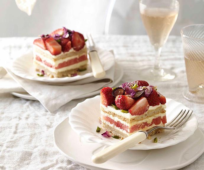 **[Black Star Pastry's strawberry and watermelon cake](https://www.gourmettraveller.com.au/recipes/chefs-recipes/strawberry-and-watermelon-cake-8958|target="_blank"|rel="nofollow")**